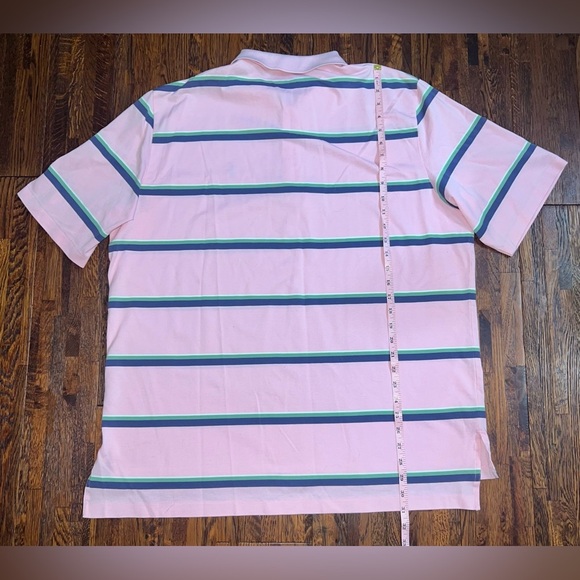 RALPH LAUREN POLO GOLF Striped Polo in Pink w/ Blue/White/Green Stripes Size XL - Picture 6 of 6